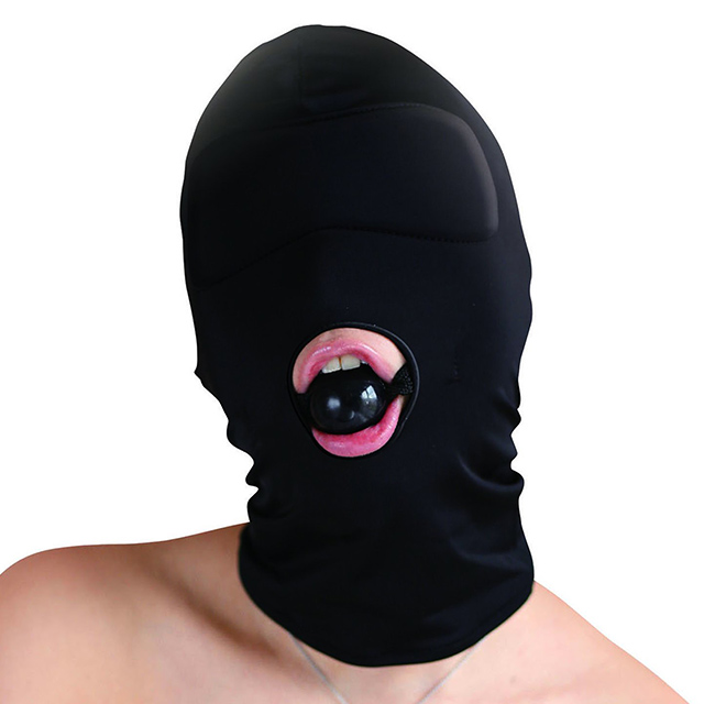 虜ベルベット 口枷付全頭マスク1枚目