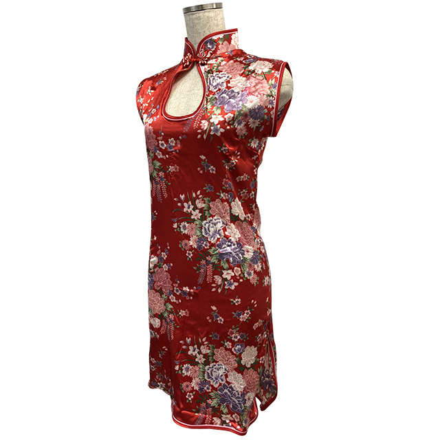 イイ女情熱真紅チャイナドレスセット1枚目