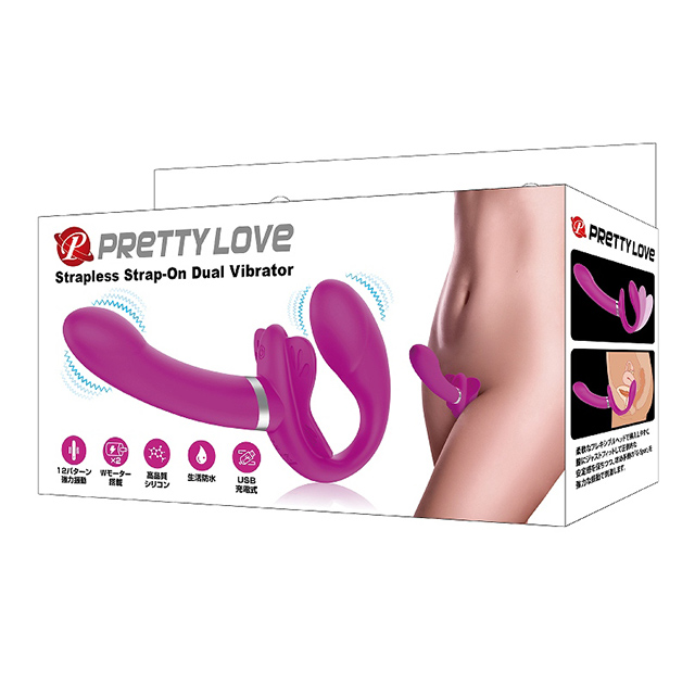 プリティラブ ストラップレスストラップオンデュアルバイブレーター7枚目
