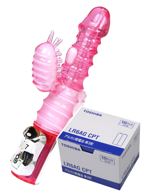 爆射バイブ スペルマラッシュ+アルカリ単3電池(1箱20本入)セットのサンプル画像