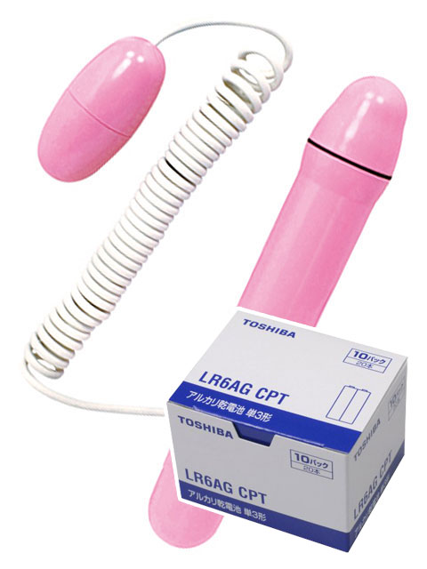 ダブル水中花 ピンク+アルカリ単3電池(1箱20本入)セットのサンプル画像