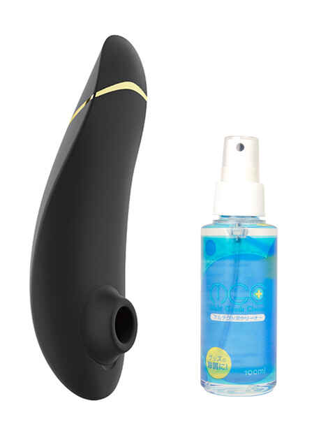ウーマナイザー(Womanizer) プレミアム2 ブラック+マルチグッズクリーナーセット1枚目