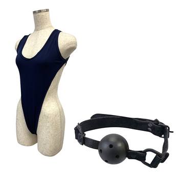 エロコス スクール水着B+虜ベルベット 口枷 黒セット