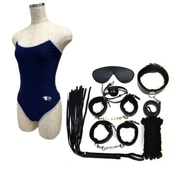 Tバックスクール水着+インスタントSM7 ブラックセット